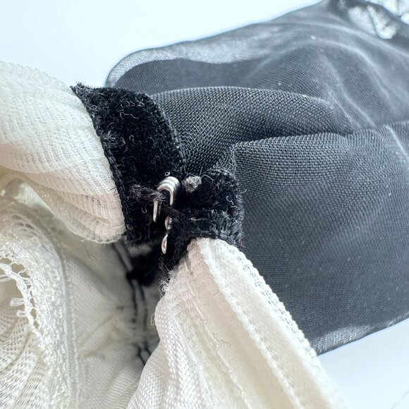 Barbie Doll Vtg 1969 Midi Magic Black White Tulle Satin?  Dress NO DOLL Gift - Picture 7 of 8